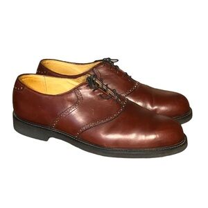 Florsheim Comfortech Dress Shoe Mens 13D Saddle Brown Work Church Office Casual